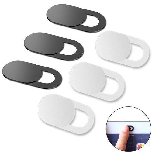 Black White Anti-Spy Webcam Cover Camera Mobile Phone Privacy Sticker Slide Magnet Web Cam Cover for Macbook IPad IPhone Laptops