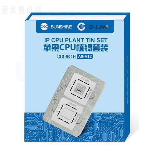 New CPU A8 A9 A10 A11 A12 Reballing Stencils Mini Planting Tin Set Rework Station with Base for iPhone Chip Repair Tools
