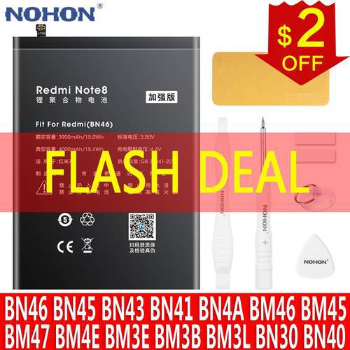 NOHON Battery For Xiaomi Redmi Note 8 8T 5A 7 3 Pro 2 4 4X 5 Mi 9 8 5X 5 4C Bateria BN46 BN30 BN31 BN41 BN43 BN45 BN4A BM22 BM35