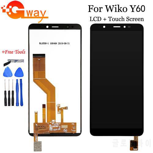 For Wiko Y60 W-K510 LCD Display With Touch Screen Digitizer Assembly Replacement LCD Parts for wiko y61 W-K560 lcd wiko y62 plus