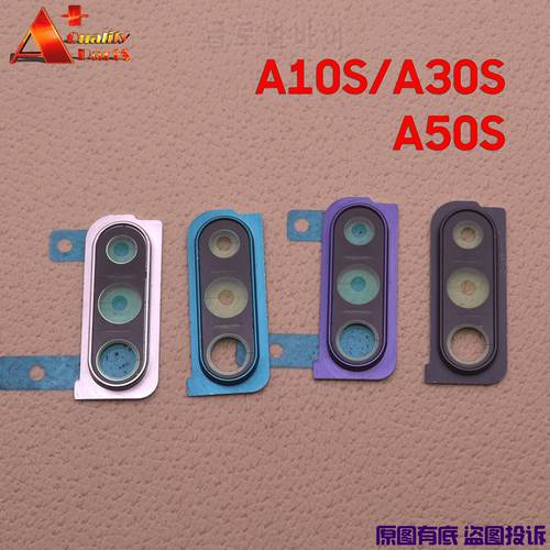 for Galaxy A30S A50S A10S Original Back Rear Camera Lens Glass with Cover Frame Ring Holder Braket Assembly