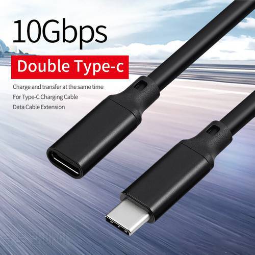 Type-c Male To Female Cables Type C Extension Cable PD 100W 5A 10Gbps Charging Data Cord USB3.1 Wire 0.2m 0.5m 1m 2m Fast