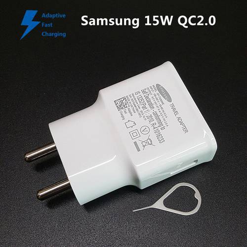 Samsung Original 15W Charger QC2.0 Adaptive Fast Charging For Galaxy Note4 Note5 S6 S7 edge On7 C5000 A9000 A5100 N9100 N9150