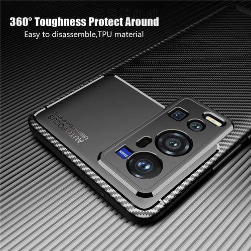 For Cover Vivo X60 Pro Plus 5G Case Shockproof TPU Bumper Soft Silicone Matte Phone Back Cover For Vivo X60 Pro Plus 5G Case