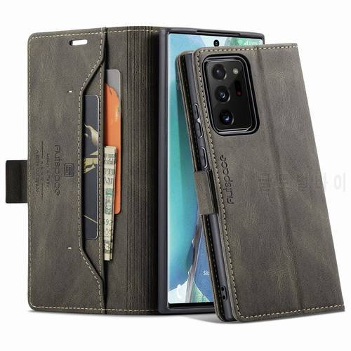 Flip For Samsung Galaxy Note 20 Case Wallet Matte Cover For Samsung Note 20 Ultra 5G Case Leather Luxury Strong Magnetic Cases