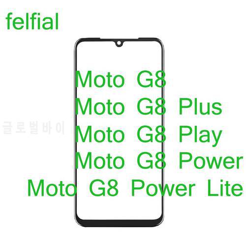 For Motorola Moto G8 Play Plus Front Outer Glass Lens G8 Power Lite Touch Screen LCD Panel Glass Replacement