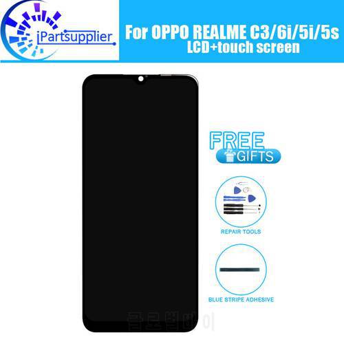 For OPPO REALME C3 LCD Display + Touch Screen Digitizer Assembly 100% New Tested LCD Screen+Touch for OPPO REALME 6i 5i 5S.