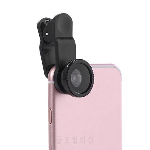 3 in 1 Mobile Phone Lens Kit Wide Angle Macro Fisheye Lenses Multifunctional Practical Ultra-portable for iPhone Samsung Huawei
