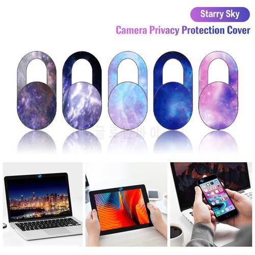 Starry Sky Pattern Privacy Protection WebCam Camera Cover Lenses Laptop Stickers for Laptops Macbook IPad Shutter Slider Sticker