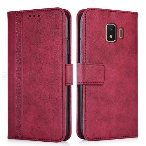 Luxury Flip Wallet Leather Case for Samsung Galaxy J2 Core J260 J260F SM-J260F Magnetic Book Protect phone back Cover