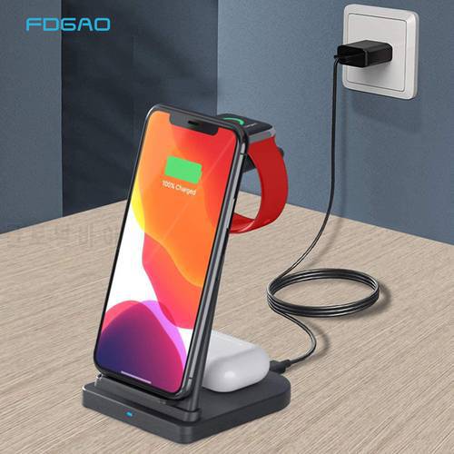 3 in 1 Charging Dock Station For iPhone 14 13 12 11 XS XR X 8 Airpods Pro 2 Apple Watch Ultra SE 8 7 6 5 4 Fast Wireless Charger