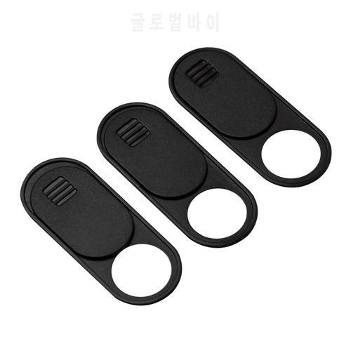 3PC Universal Plastic Black WebCam Cover Shutter Magnet Slider Camera Cover for IPhone Laptop Mobile Phone Len Privacy Stickers