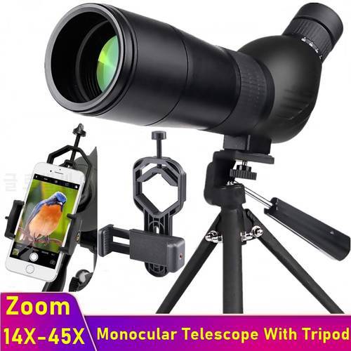 Tongdaytech 15-45X HD Monocular Telescope Phone Camera Zoom Telephoto Lens Spotting Scope With Tripod For Iphone Samsung Xiaomi
