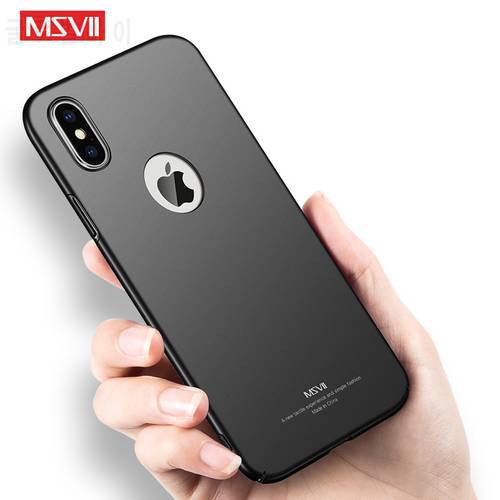 For iPhone X XS Case Msvii Luxury Ultra Silm Frosted Hard PC Cover For Apple iPhone X XR XS Max 10 iPhonex iPhone10 Phone Cases