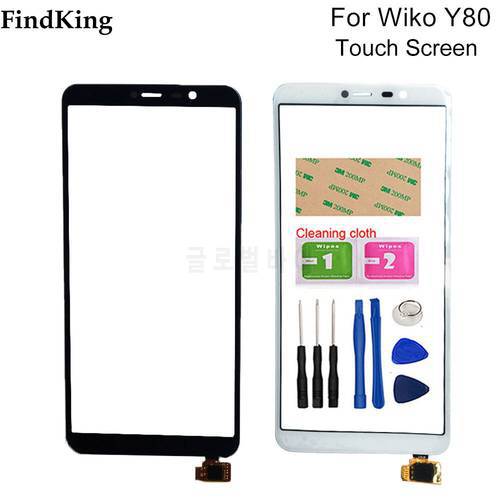 For Wiko Y80 Touch Screen Digitizer For Wiko Y80 Touch Glass Panel Sensor Assembly Parts Tools 3M Glue
