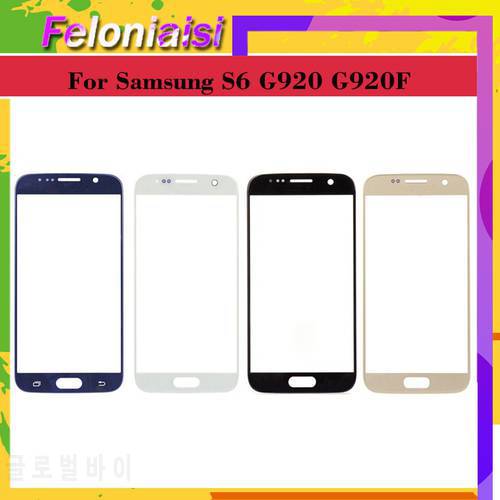 For Samsung Galaxy S6 G920 G920F G9200 SM-G920 Touch Screen Front Glass Panel TouchScreen Outer Glass Lens NO LCD