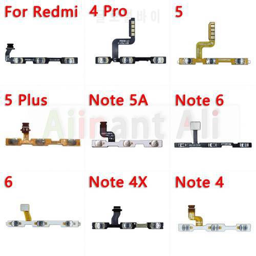 Original Button Mute key Switch On Off Volume Power Flex Cable For Xiaomi Redmi Note 4 5 6 4A 4x 5A 6A Plus Pro