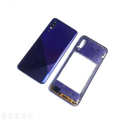 For Samsung Galaxy A30s A307F A307FN A307G A307GN A307YN Housing Middle Frame+Battery Back Cover Rear Cover+Camera Lens+Adhesive