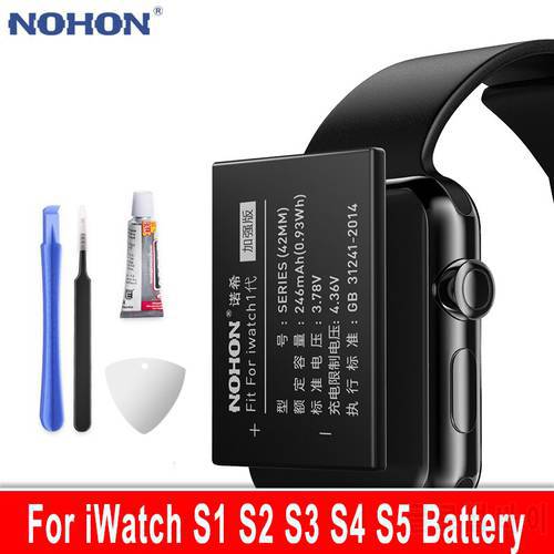 NOHON A1579 A1578 A1760 A1848 A1847 Battery For Apple Watch Series 1 2 3 4 5 6 SE S1 S2 S3 S4 S5 S6 Bateria Free Tool 40mm 44mm