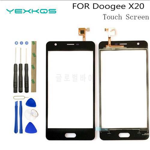 5&39&39Tested Well 100% Original Touch Screen For Doogee X20 Touch Screen Digitizer Sensor Front Glass Panel Sensor with Tools