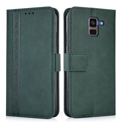 Wallet Leather Case for Samsung Galaxy A8 2018 A530F SM-A530F Back Cover Phone Flip Case for Samsung A82018 A530 Case