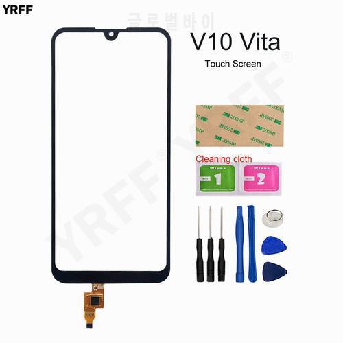 V10 Vita Touch Screen Front Glass Sensor For ZTE Blade V10 Vita Mobile Touch Screen Digitizer Panel Tools Assembly Parts