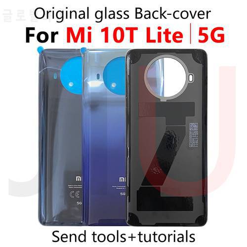 New For Mi 10T Lite battery Back cover MI10i Back Cover glass For Mi10T lite 5G back cover Replacement Rear Housing Cover
