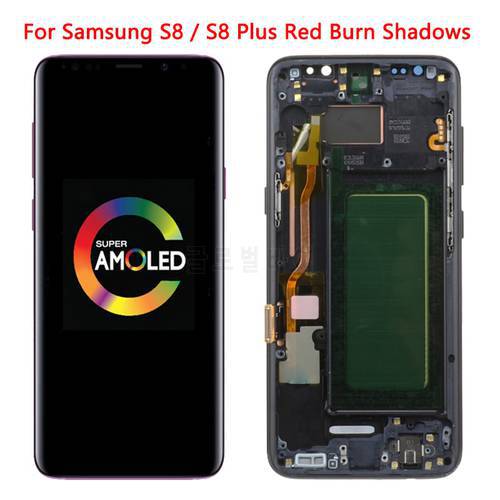 SUPER AMOLED S8 LCD For Samsung S8 Plus LCD Display Touch Screen Frame Digitizer Assembly SMS8 G950 G950F S8 PLUS G955 G955F LCD