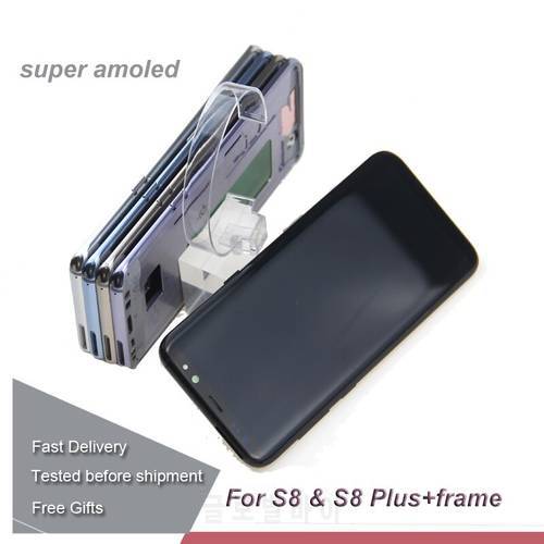 For Samsung S8 LCD with Frame Replacement for SAMSUNG Galaxy S8 Plus LCD G955 S8 G950 G950F Display lcd Touch Screen