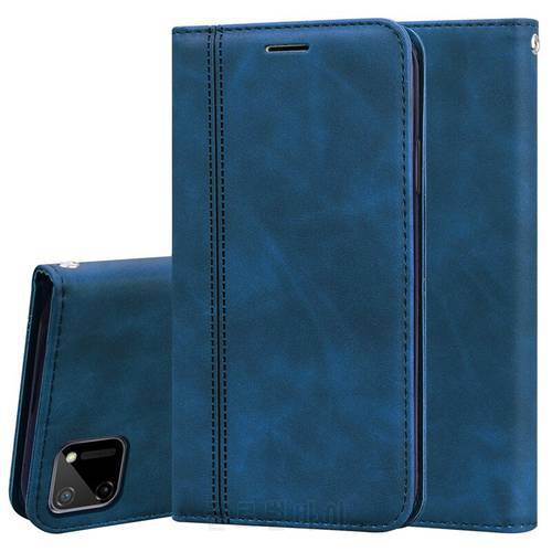 Realme C11 Case 2020 Luxury Business Magnetic Flip Case For Realme C11 Leather Wallet Cover Phone Case For OPPO Realme C11 Case