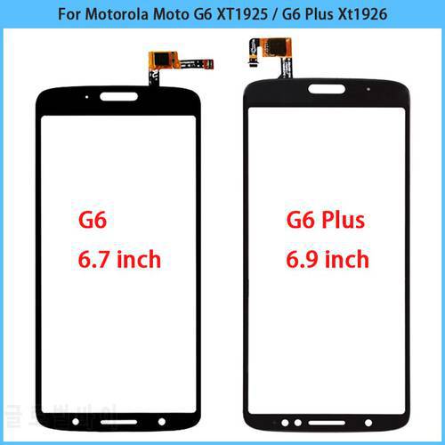 10PCS New TouchScreen For Motorola Moto G6 XT1925 / G6 Plus Xt1926 Touch Screen Panel Sensor Digitizer LCD Front Glass Replace