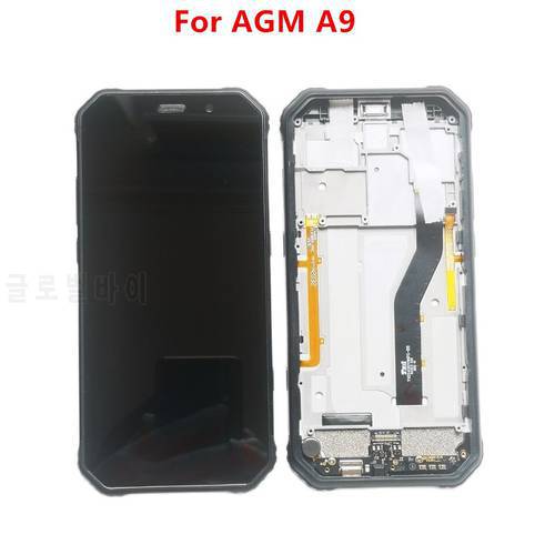 New Original For AGM A9 LCD Display With Frame+Touch Screen Digitizer Assembly Replacement Glass Repair Tools + Usb Board