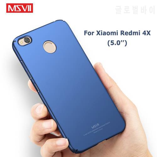 Redmi 4X Case Msvii Slim Frosted Cover For Xiaomi Redmi 4X Pro Case Xiomi Hard PC Cover For Xiaomi 4X Shockproof Phone Cases 5.0