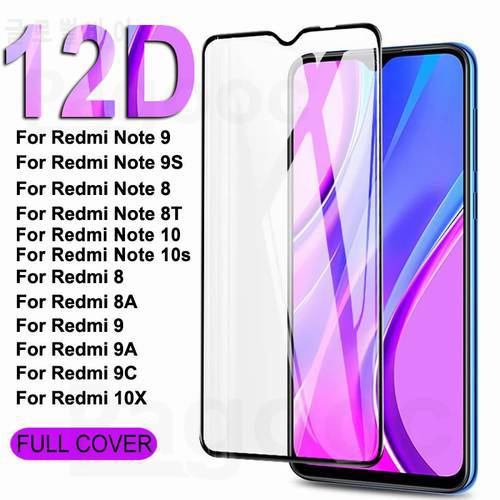 12D 9H Protection Glass On The Redmi 8 8A 9 9A 9C 10X Screen Protector For Xiaomi Redmi Note 8 9 10 Pro Max 8T 9S 10S Glass Film