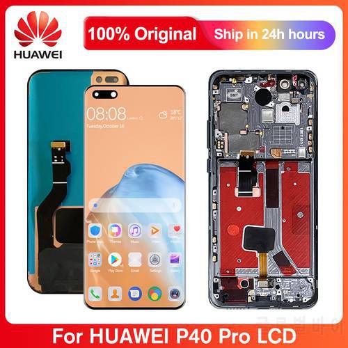 6.58&39&39 Original Screen For HUAWEI P40 Pro LCD Display Touch Screen Digitizer Assembly With Frame For Huawei P40 Pro ELS-NX9 LCD
