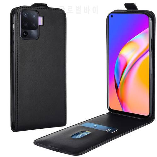 Flip Up and Down Leather Case for OPPO F19 Pro CPH2203 CPH2001 CPH2021 Vertical Cover for OPPO F19Pro Case Phone Bag