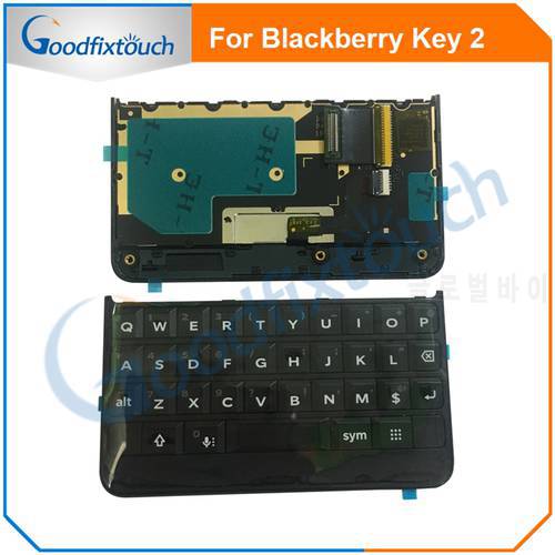 Keypad for BlackBerry Keytwo Key2 Keyboard Button With Flex Cable for BlackBerry Key 2 Phone Replacement Parts Black Silver AAA