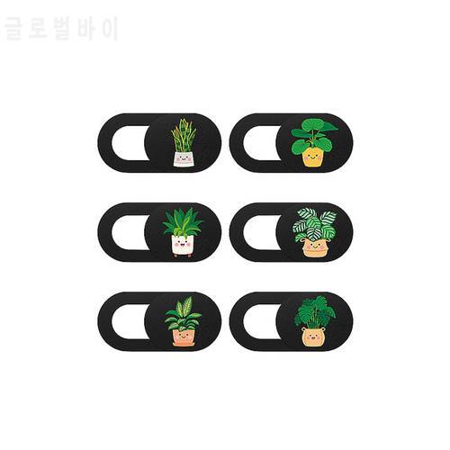 6pcs Cute plant Webcam Camera Cover Phone Lens protective Cover Camera Masking Sticker Computer Privacy Cover for MacBook Laptop