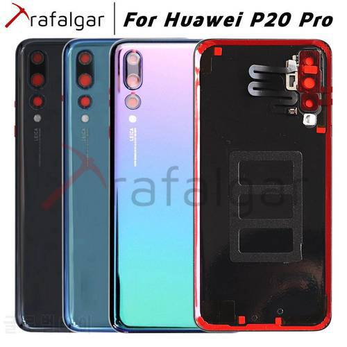 Trafalgar Clear Glass For Samsung galaxy S20 Plus S20 Ultra Battery Cover Back Glass Panel Rear Housing Case Replacement+Sticker