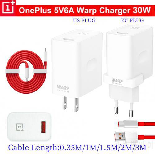 Original Oneplus Warp Charge 30 Eu Us Type C Wall Adapter Fast Charger 6a Usb Cable 1m 2m For One Plus 9r Nord Ce 5g 8 6t 7 7t