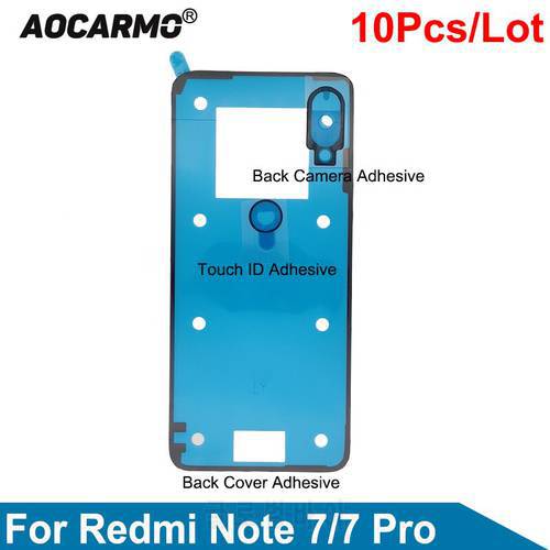 Aocarmo 10 Pcs/Lot For Redmi Note 7/7 Pro Back Cover Adhesive Back Camera Sticker Touch ID Glue Tape