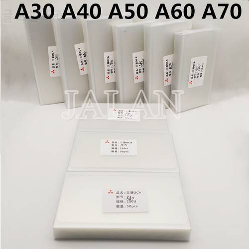 50pcs/bag 150um OCA Clear Optical Adhesive for Samsung Flat Screen A/J/M Series A10 A20 A30 A40 A50 A60 A70 A80 A90 OCA Glue