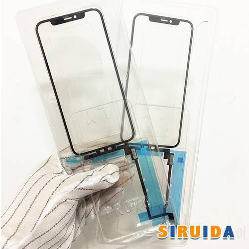 10pcs Original AAA Touch Screen Front Outer Glass Panel with Flex Cable+ OCA Glue For iphone 11 pro 11Pro max Replacement Parts