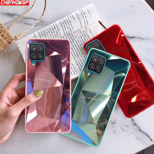 For Samsung A12 Case 6.5 inch 3D Diamond Mirror Phone Cases For Samsung A12 5G Back Cover Soft TPU Case Bumper For Samsung A 12