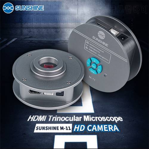 Sunshine M-11 48 Million Pixels HDMI Trinocular Microscope Camera for Phone PCB CUP Mirco Repair Tool