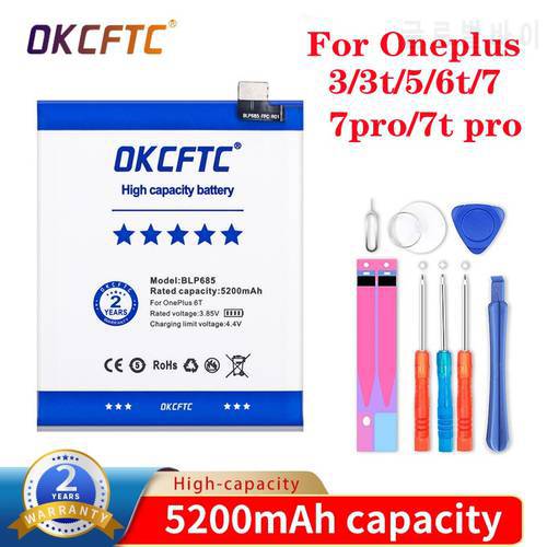High capacity Battery For OnePlus 3 3T 5 5T 6 6T 7 7 Pro 7T 7T Pro BLP613 BLP633 BLP637 BLP685 BLP699 745 Phone Battery