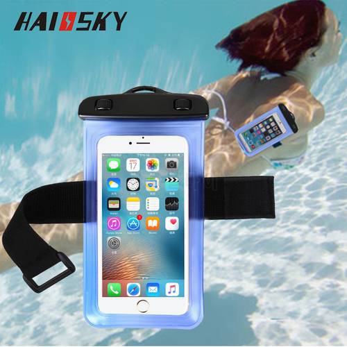 Sumper Swimming Waterproof Pouch Underwater Arm Band Phone Case Bag On Hand Universal Diving Beach Dry Bags Skiing Holder 6.9 in