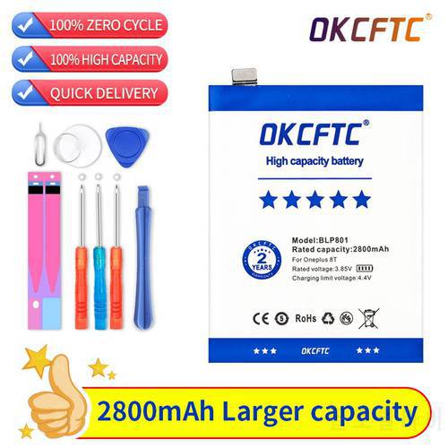 OKCFTC BLP801 battery for Oneplus 8T Pro One Plus 8Tpro Batteriesree Tools AKKU