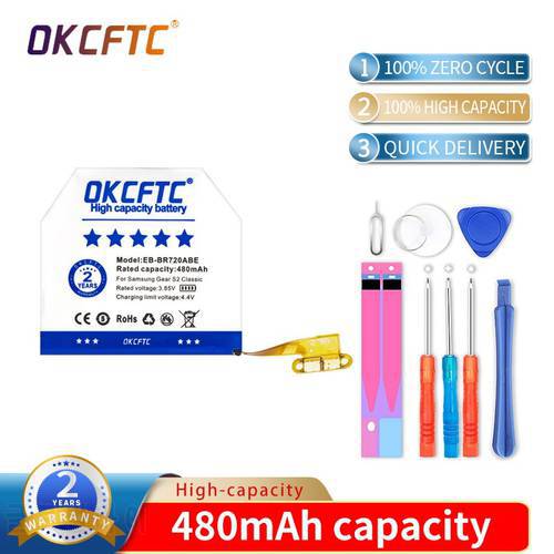OKCFTC 480mAh Original Battery EB-BR720ABE For Samsung Gear S2 classic SM-R720 SM-R732 R720 R732 Replacement Authentic Battery