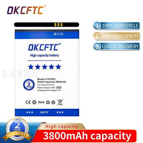 OKCFTC 3800mAh High Quality Battery For OUKITEL S68 / C16 Pro Mobile Phone Replacement + Tracking Number